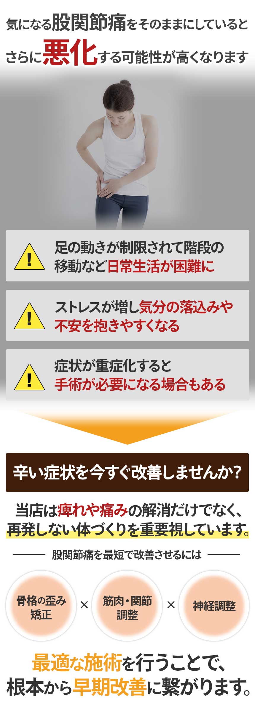 そのまま股関節痛
