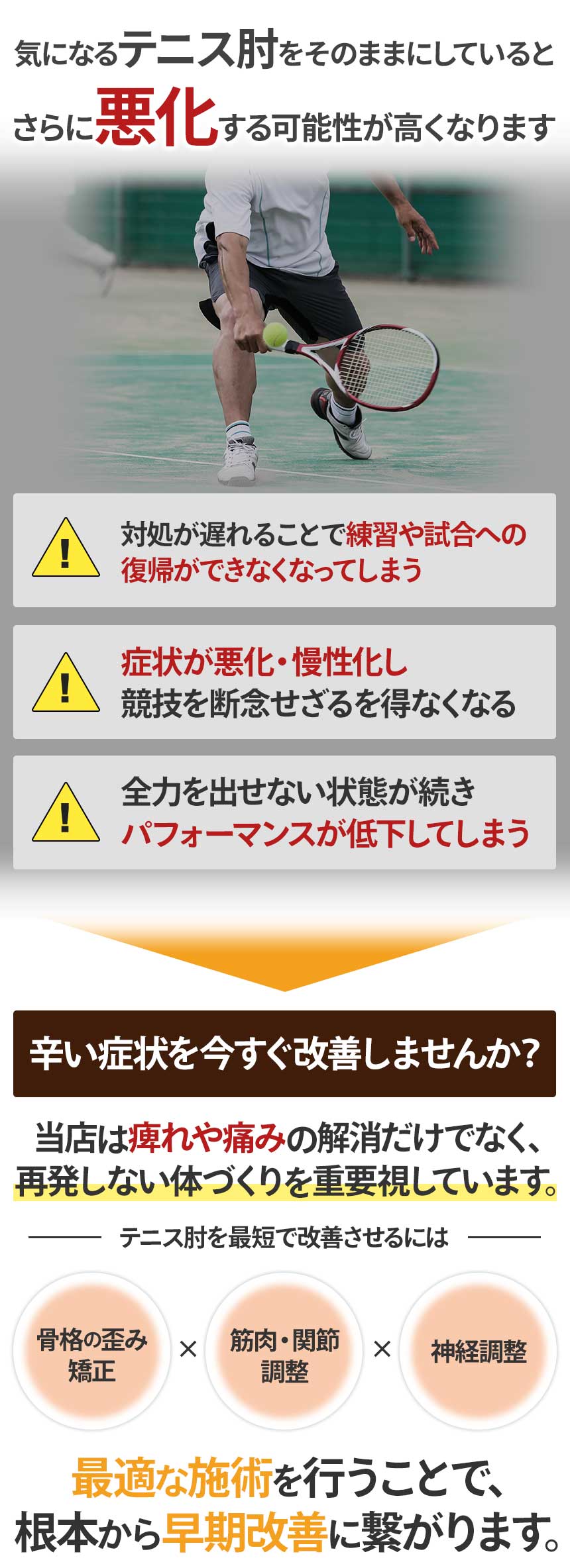 そのままテニス肘